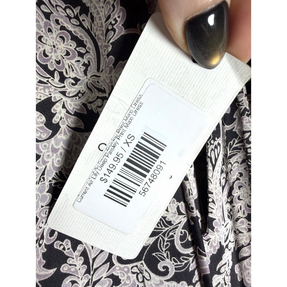 Anthropologie Current Air Boho Paisley Tiered Maxi Dress Women's Size XS NWT - Picture 3 of 10